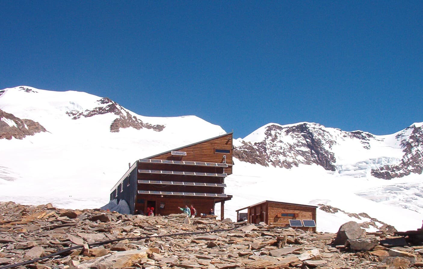Exterior of Rifugio Quintino Sella al Felik