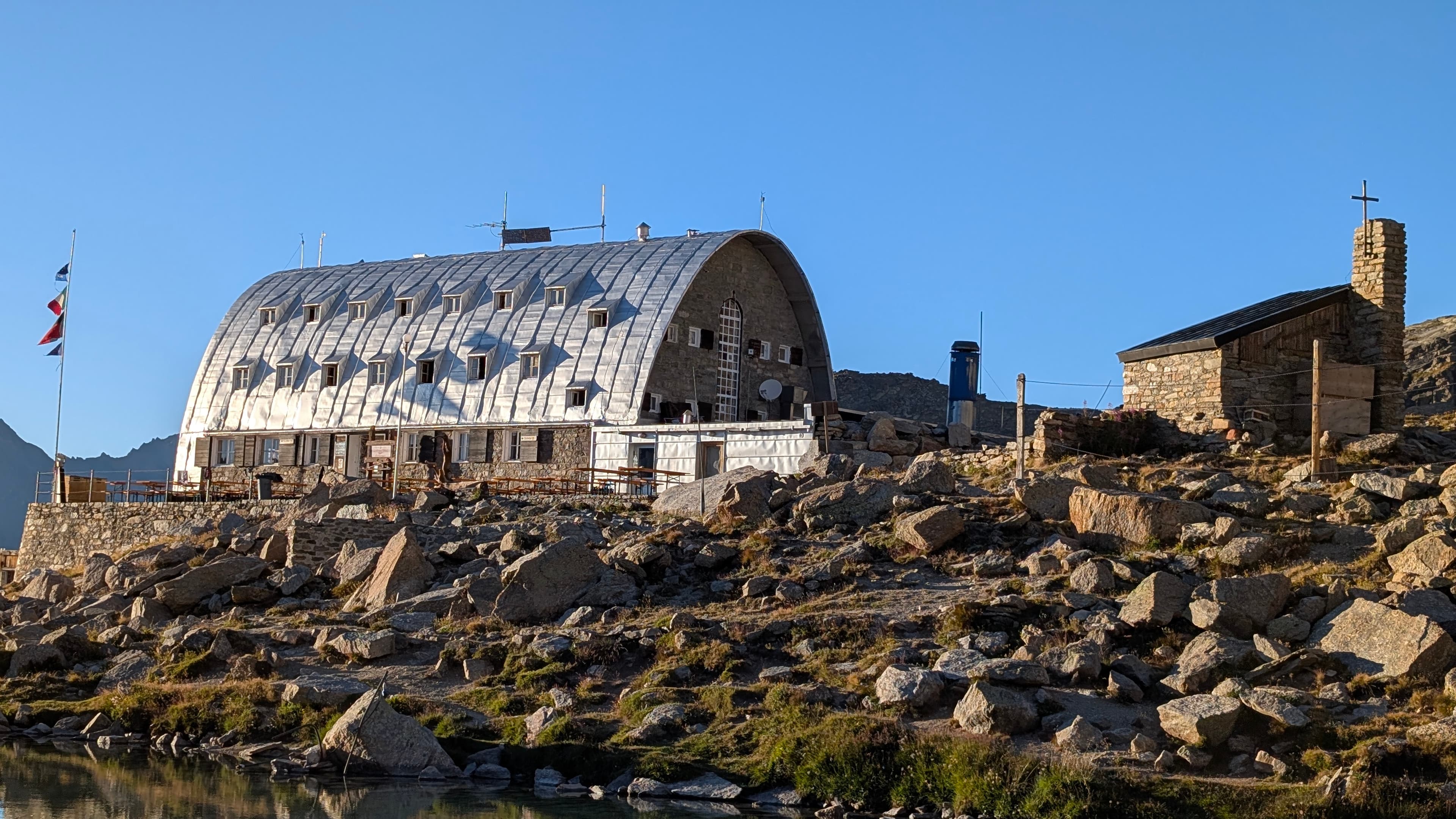 Exterior of Rifugio Vittorio Emanuele II Nuovo